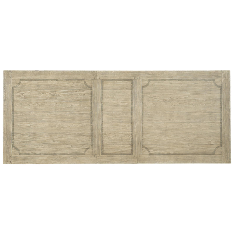Hooker Furniture 5805-75200-80 Ciao Bella 84in Trestle Table with 2-18in Leaves-Flaky White/Black IMAGE 3
