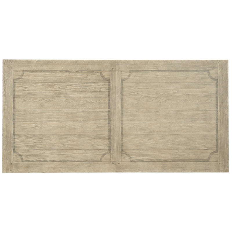 Hooker Furniture 5805-75200-80 Ciao Bella 84in Trestle Table with 2-18in Leaves-Flaky White/Black IMAGE 4