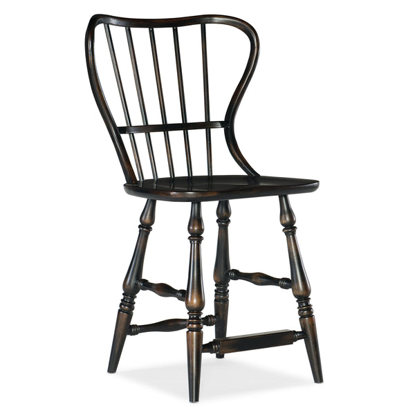 Hooker Furniture 5805-75351-99 Ciao Bella Spindle Back Counter Stool-Black IMAGE 1