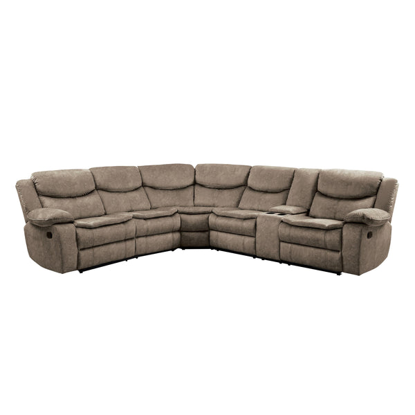 Homelegance Bastrop 8230FBR*SC 3 pc Sectional with Right Console IMAGE 1