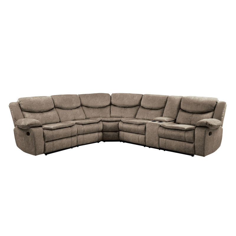 Homelegance Bastrop 8230FBR*SC 3 pc Sectional with Right Console IMAGE 1