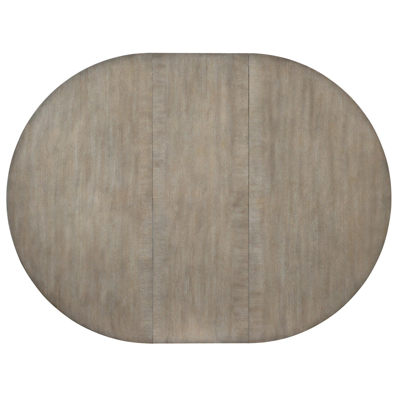Hooker Furniture 6050-75203-GRY Affinity 48in Round Pedestal Dining Table with 1-18in Leaf IMAGE 4