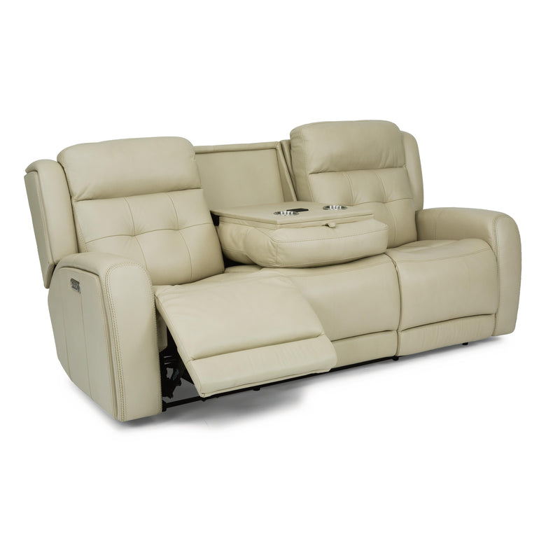 Flexsteel Grant Power Reclining Leather Match Sofa 1480-62PH 009-11 IMAGE 4