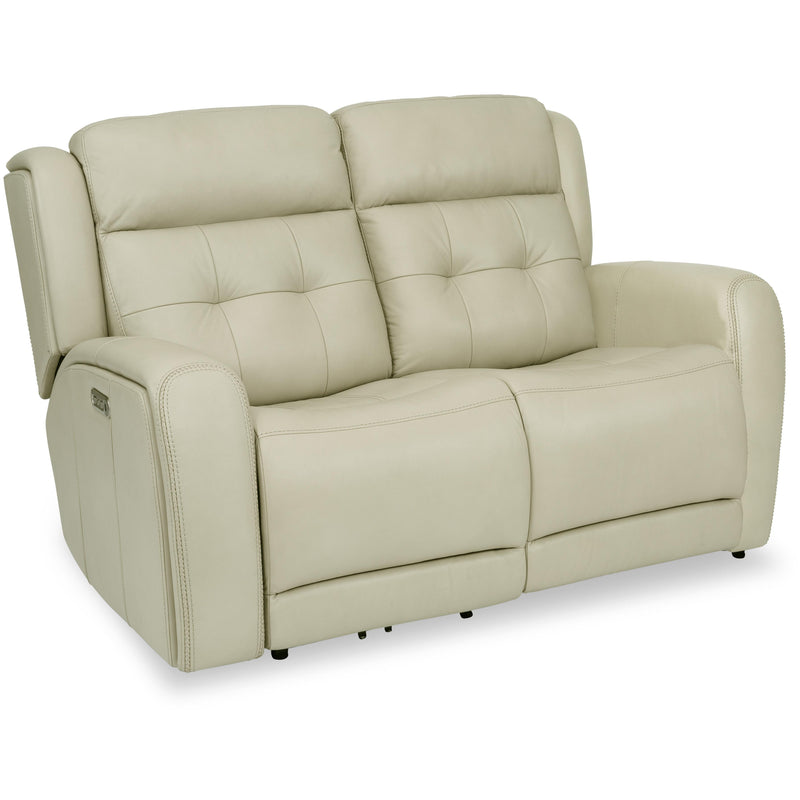 Flexsteel Grant Power Reclining Leather Match Loveseat 1480-60PH 009-11 IMAGE 2