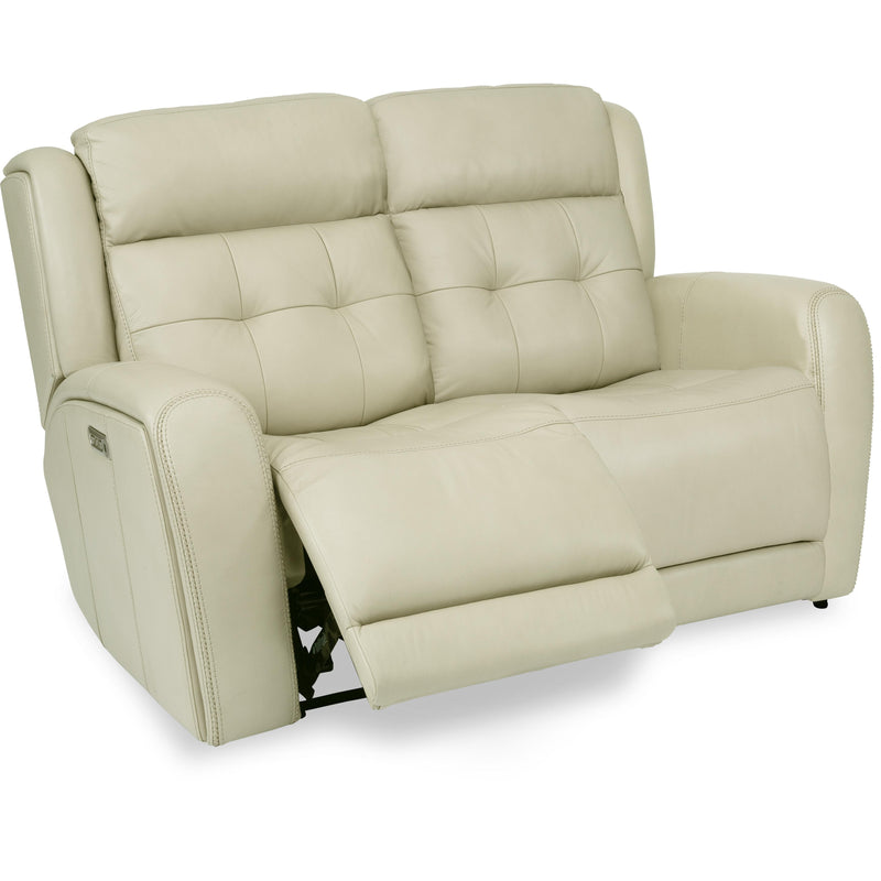 Flexsteel Grant Power Reclining Leather Match Loveseat 1480-60PH 009-11 IMAGE 3