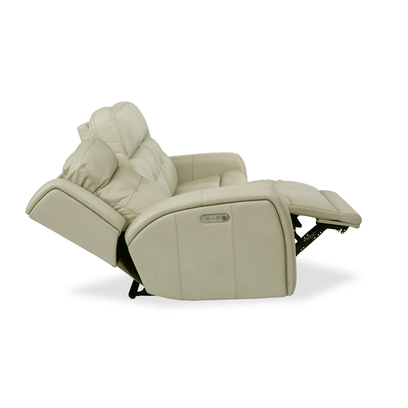 Flexsteel Grant Power Reclining Leather Match Loveseat 1480-60PH 009-11 IMAGE 4