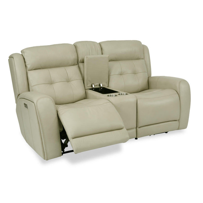 Flexsteel Grant Power Reclining Leather Match Loveseat 1480-64PH-009-11 IMAGE 3