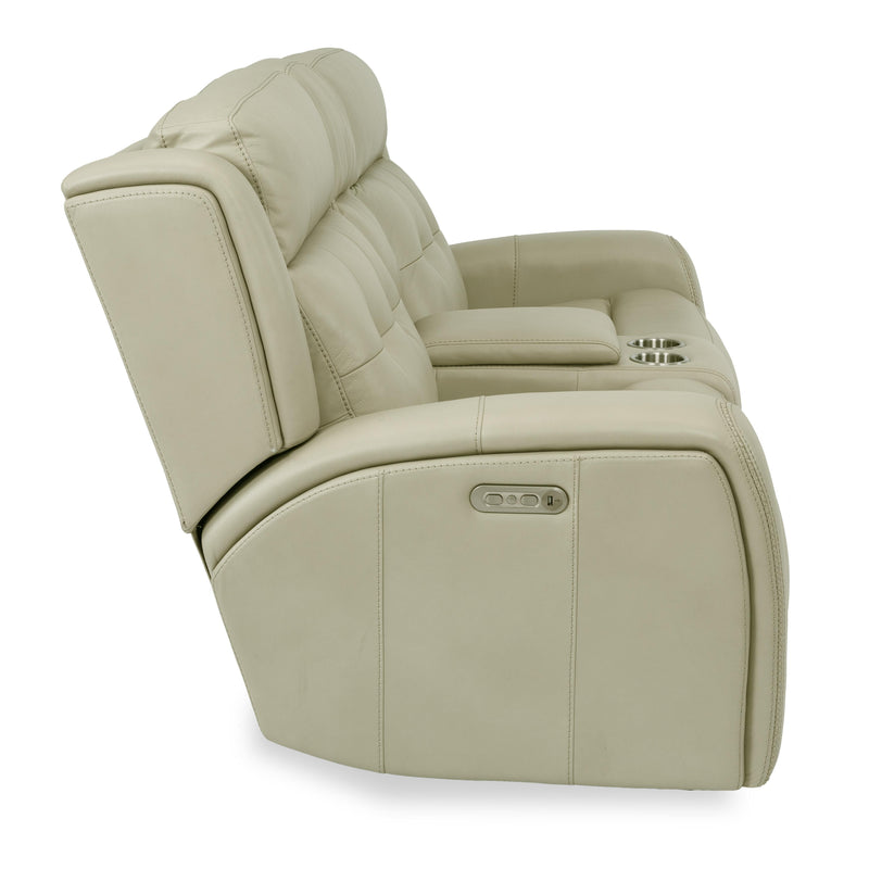Flexsteel Grant Power Reclining Leather Match Loveseat 1480-64PH-009-11 IMAGE 4