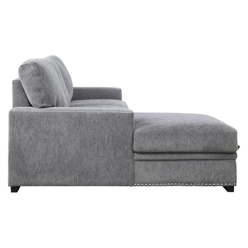 Homelegance Morelia 9468DG*2LC2R 2 pc Sectional with Pull-out Bed and Left Chaise with Hidden Storage IMAGE 3