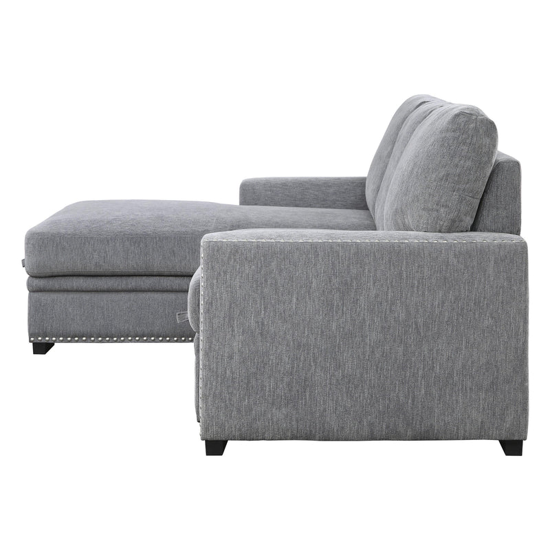 Homelegance Morelia 9468DG*2LC2R 2 pc Sectional with Pull-out Bed and Left Chaise with Hidden Storage IMAGE 4