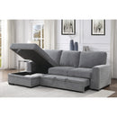 Homelegance Morelia 9468DG*2LC2R 2 pc Sectional with Pull-out Bed and Left Chaise with Hidden Storage IMAGE 9