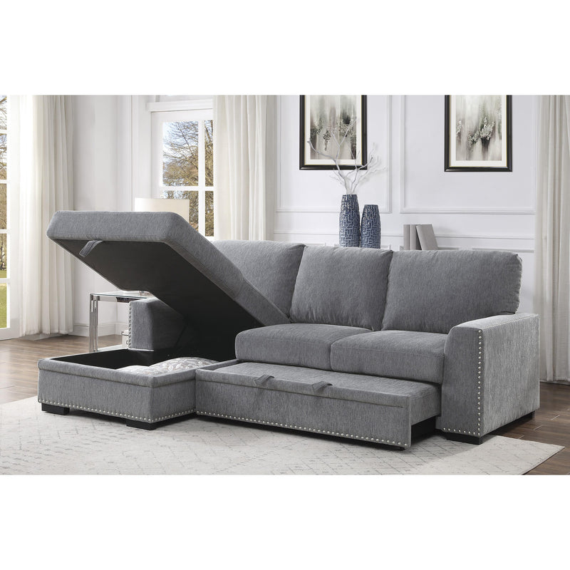 Homelegance Morelia 9468DG*2LC2R 2 pc Sectional with Pull-out Bed and Left Chaise with Hidden Storage IMAGE 9