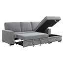 Homelegance Morelia 9468DG*2RC2L 2 pc Sectional with Pull-out Bed and Right Chaise with Hidden Storage IMAGE 6