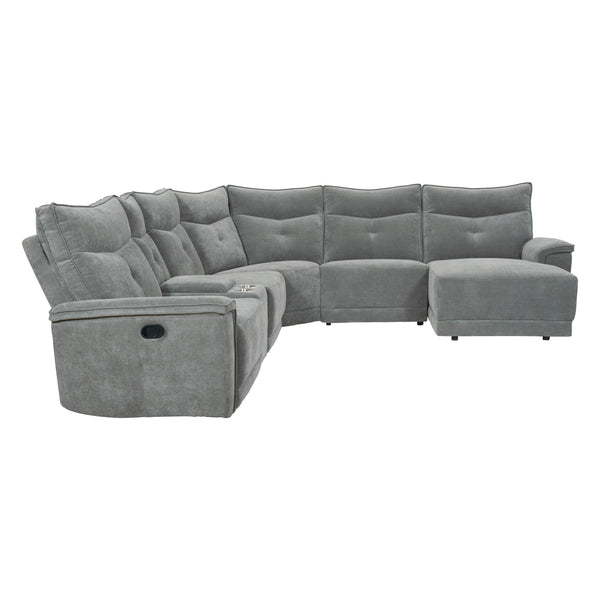 Homelegance Tesoro 9509DG*6LR5R 6 pc Modular Reclining Sectional with Right Chaise IMAGE 1