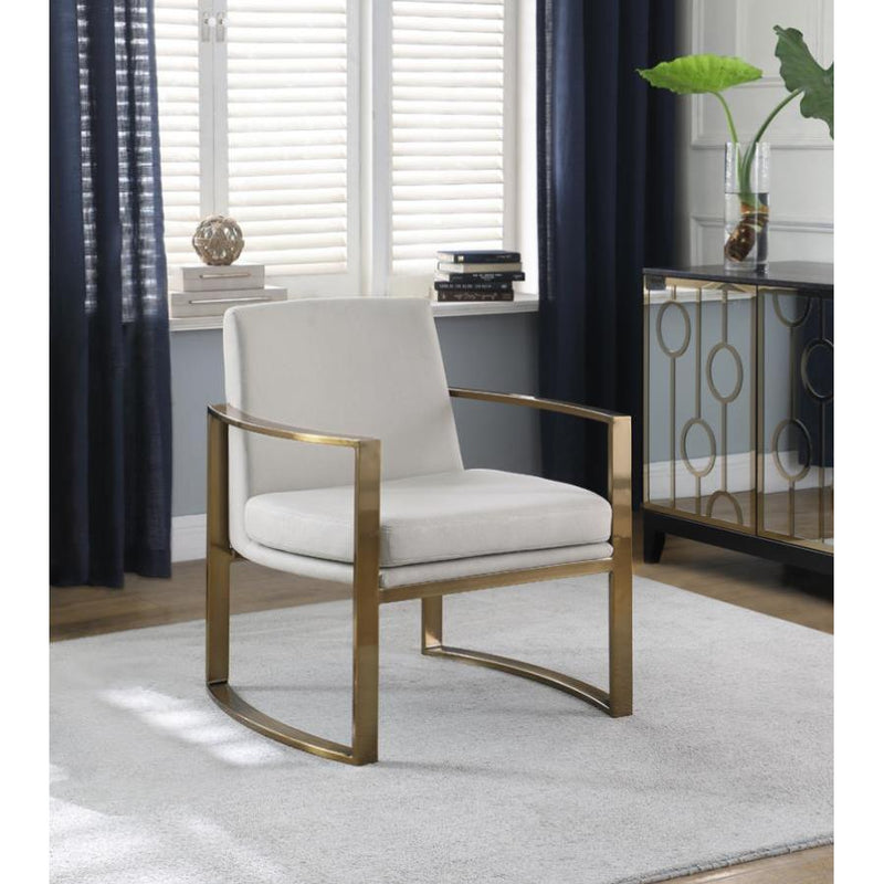 Coaster Furniture Cory 903048 Upholstered Arched Arm Accent Chair - Cream IMAGE 2