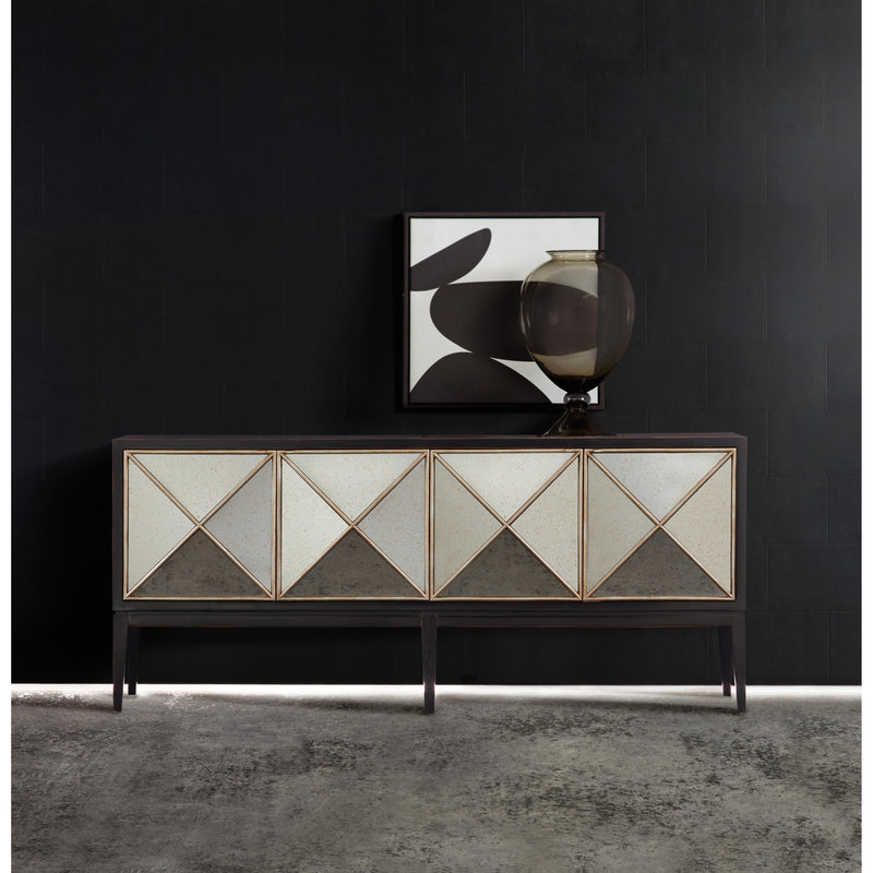Hooker Furniture 638-85306-CHP Melange Jova Four-Door Credenza IMAGE 3