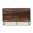  Coaster Furniture Zara 953466 2-door 57" Wood Accent Storage Cabinet - Black Walnut IMAGE 2