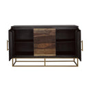  Coaster Furniture Zara 953466 2-door 57" Wood Accent Storage Cabinet - Black Walnut IMAGE 3