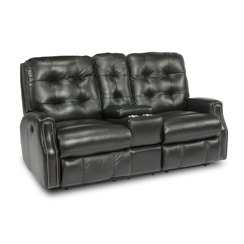 Flexsteel Devon Power Reclining Leather Loveseat 3881-601M-824-00 IMAGE 2