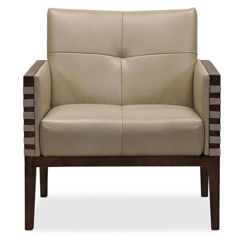 Hooker Furniture CC401-082 Carverdale Leather Club Chair withWood Frame IMAGE 2