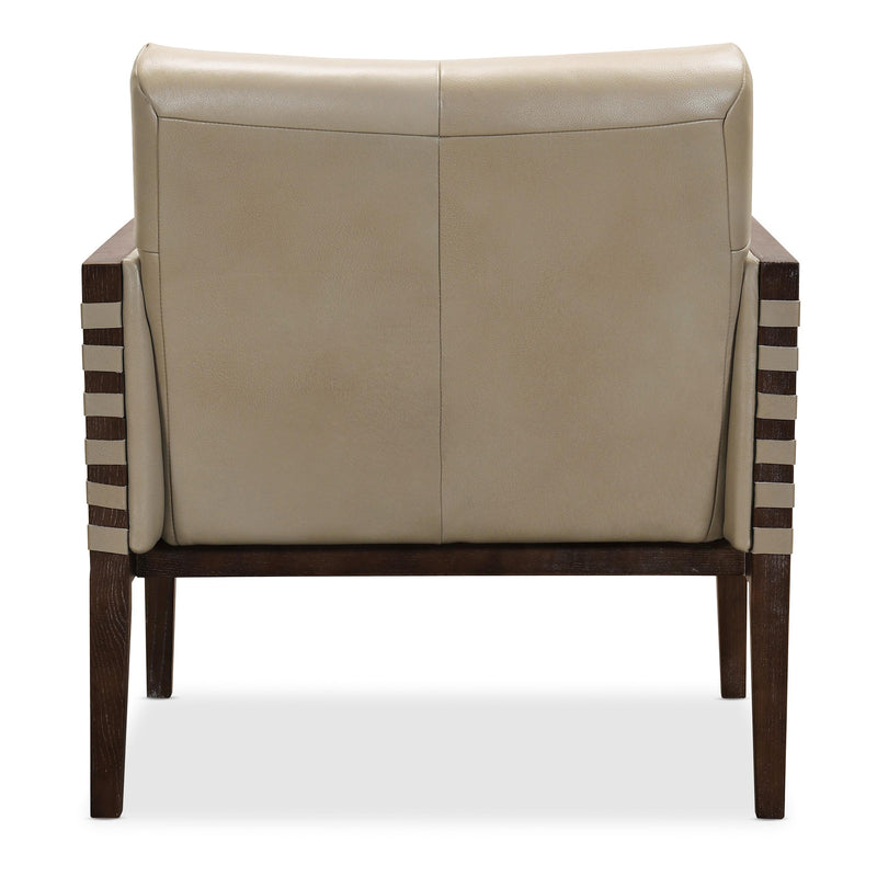 Hooker Furniture CC401-082 Carverdale Leather Club Chair withWood Frame IMAGE 4