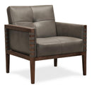 Hooker Furniture CC401-095 Carverdale Leather Club Chair withWood Frame IMAGE 1
