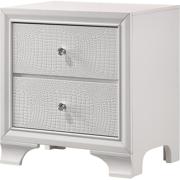  Crown Mark Lyssa B4310-2 Nightstand - Frost IMAGE 1
