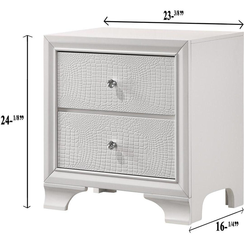  Crown Mark Lyssa B4310-2 Nightstand - Frost IMAGE 3