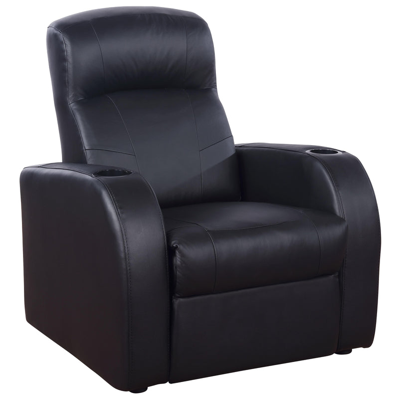 Coaster Furniture Cyrus Leather match Reclining Home Theater Seating (with Wall Recline) 600001-S3B IMAGE 1