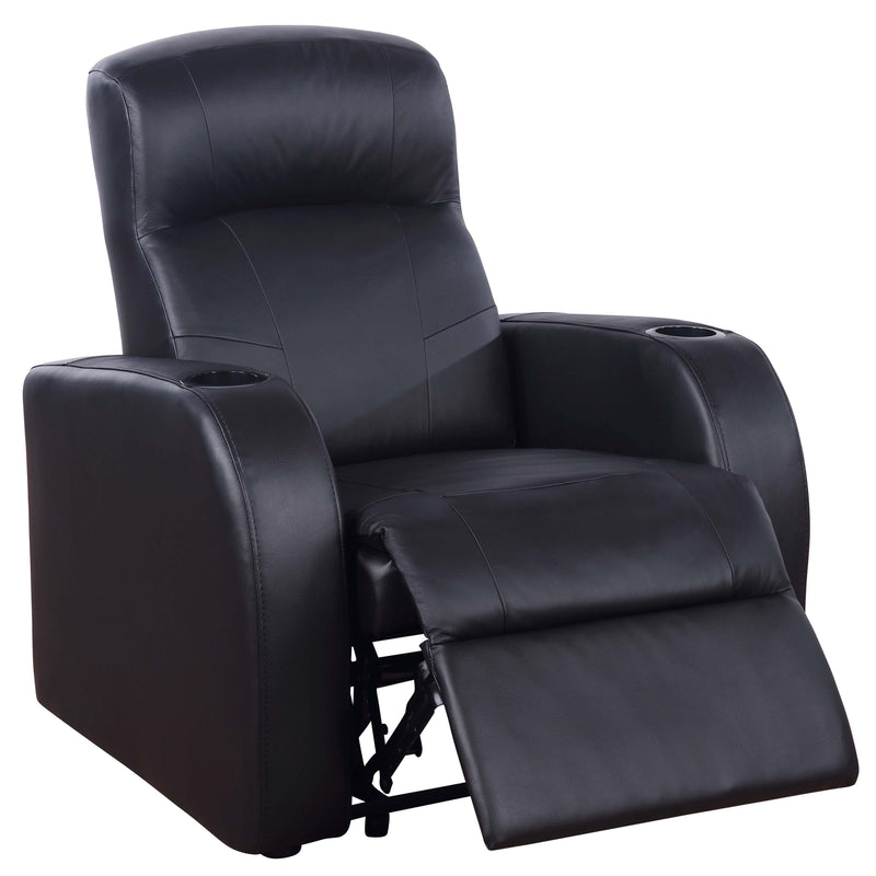 Coaster Furniture Cyrus Leather match Reclining Home Theater Seating (with Wall Recline) 600001-S4B IMAGE 2