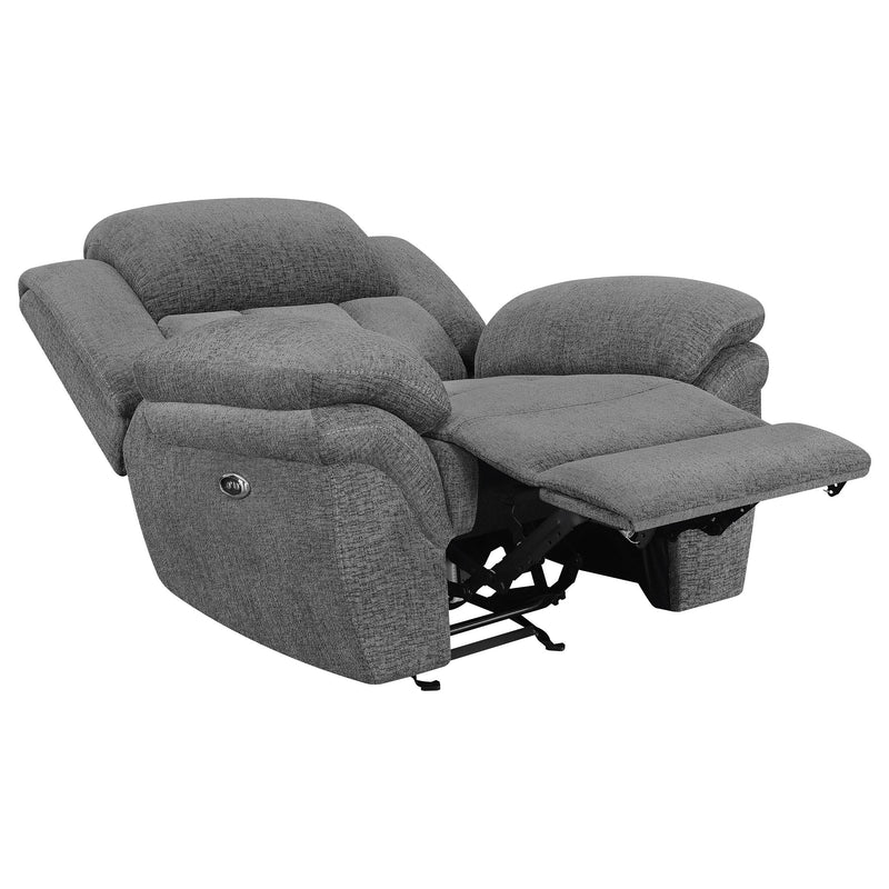 Coaster Furniture Bahrain Power Glider Fabric Recliner with Wall Recline 609543P IMAGE 2