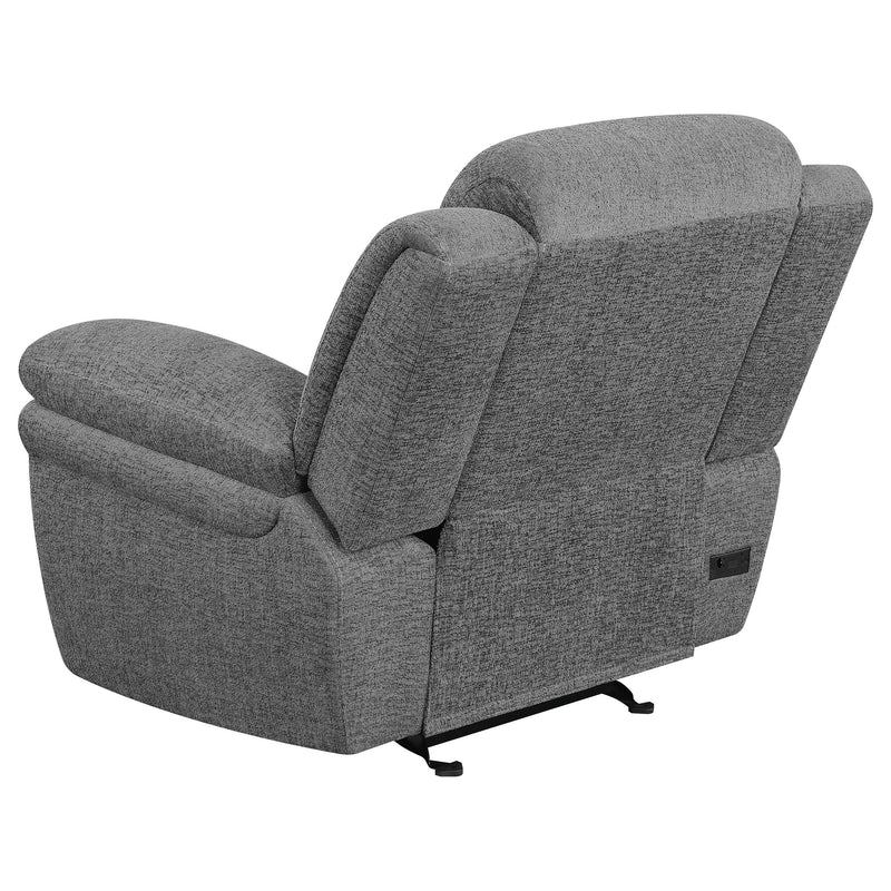 Coaster Furniture Bahrain Power Glider Fabric Recliner with Wall Recline 609543P IMAGE 4