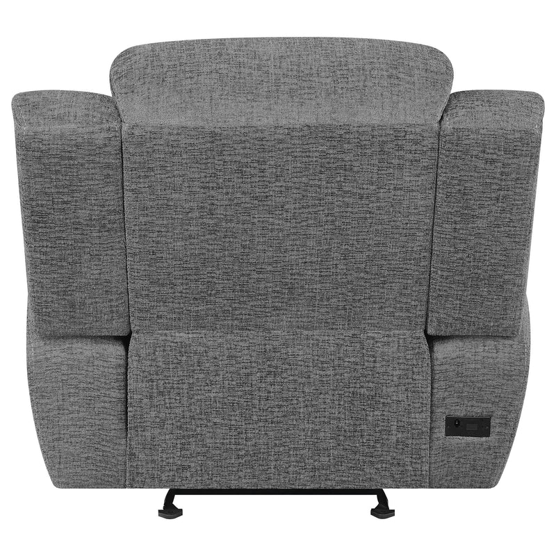 Coaster Furniture Bahrain Power Glider Fabric Recliner with Wall Recline 609543P IMAGE 6