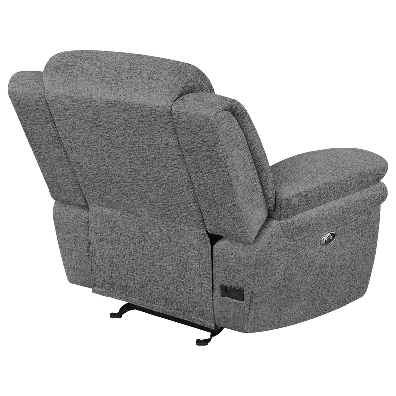 Coaster Furniture Bahrain Power Glider Fabric Recliner with Wall Recline 609543P IMAGE 7