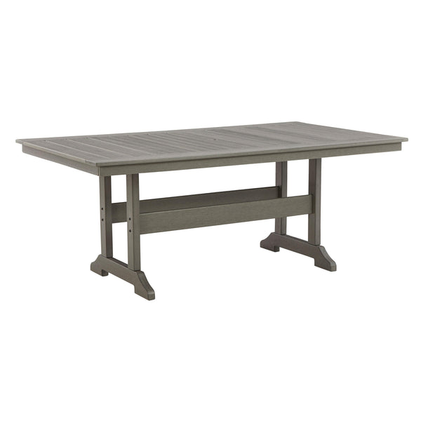  Signature Design by Ashley Visola P802-625 Rectangular Dining Table with Umbrella Option IMAGE 1