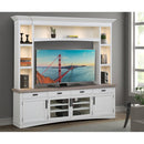 Parker House Furniture Americana Modern AME#92-3-COT Cotton 92 In. TV Console with Hutch and LED Lights