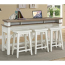 Parker House Furniture Americana Modern AME#09-4-COT Cotton Everywhere Console with 3 Stools
