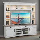 Parker House Furniture Americana Modern AME#92-4-COT Cotton 92 In. TV Console with Hutch Back Panel and LED Lights