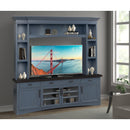 Parker House Furniture Americana Modern AME#92-3-DEN Denim 92 In. TV Console with Hutch and LED Lights