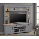 Parker House Furniture Americana Modern AME#92-3-DOV Dove 92 In. TV Console with Hutch and LED Lights