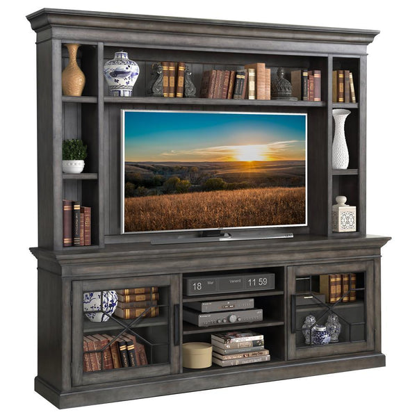 Parker House Furniture Sundance SUN#92-4-SGR Smokey Grey 92 In. Console with Hutch and Back Panel IMAGE 1