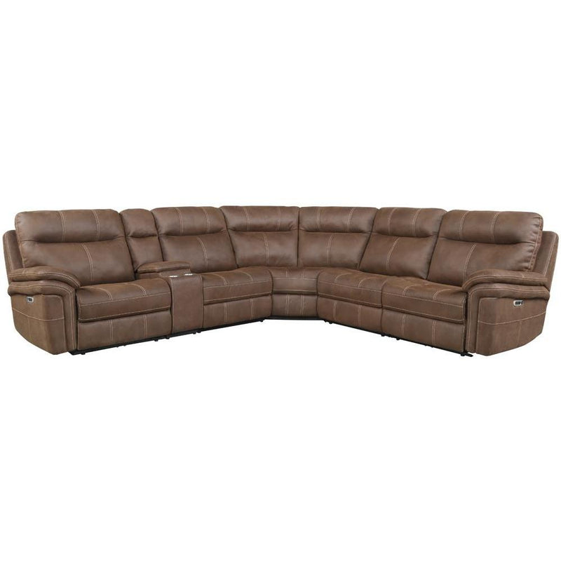 Parker Living Mason MMA-PACKA(H)-DK Dark Kahlua 6 pc Power Reclining Sectional with Power Adjustable Headrests