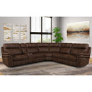 Parker Living Mason MMA-PACKA(H)-DK Dark Kahlua 6 pc Power Reclining Sectional with Power Adjustable Headrests