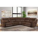 Parker Living Mason MMA-PACKA(H)-DK Dark Kahlua 6 pc Power Reclining Sectional with Power Adjustable Headrests