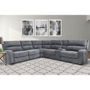 Parker Living Polaris MPOL-PACKA(H)-BIG Bizmark Grey 6 pc Power Reclining Sectional with Adjustable Headrests