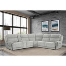 Parker Living Spencer MSPE-PACKA(H)-TPE Tide Pebble 6 pc Power Reclining Sectional with Adjustable Headrests IMAGE 2