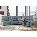 Parker Living Whitman MWHI-PACKA(H)-P50-VAZ Verona Azure 6 pc Power Reclining Sectional with Adjustable Headrests