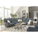 Parker Living Whitman MWHI-PACKA(H)-P50-VAZ Verona Azure 6 pc Power Reclining Sectional with Adjustable Headrests