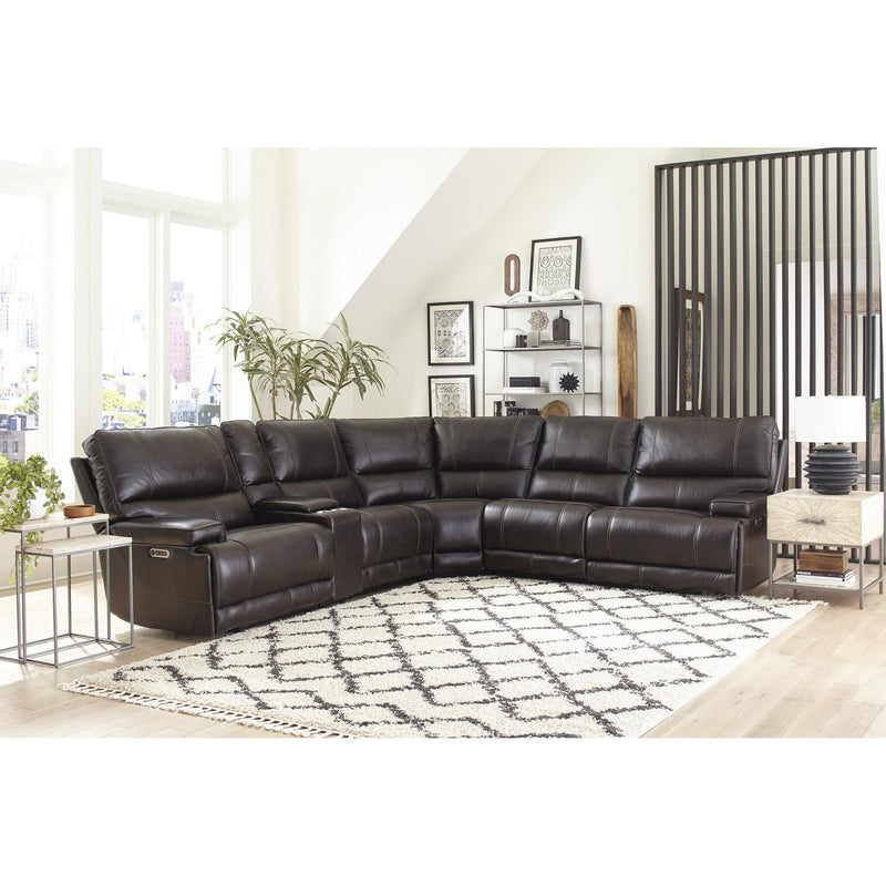 Parker Living Whitman MWHI-PACKA(H)-P50-VCO Verona Coffee - Powered By Freemotion 6 Piece Modular Power Reclining Sectional with Power Adjustable Headrests