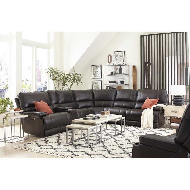 Parker Living Whitman MWHI-PACKA(H)-P50-VCO Verona Coffee - Powered By Freemotion 6 Piece Modular Power Reclining Sectional with Power Adjustable Headrests